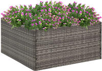vidaXL Pflanzk&uuml;bel Grau 80x80x40 cm Poly Rattan
