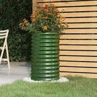 vidaXL Pflanzk&uuml;bel Verzinkter Stahl 40x40x68 cm Gr&uuml;n
