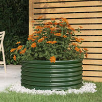 vidaXL Pflanzk&uuml;bel Verzinkter Stahl 80x80x36 cm Gr&uuml;n