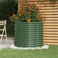 vidaXL Pflanzk&uuml;bel Verzinkter Stahl 80x80x68 cm Gr&uuml;n