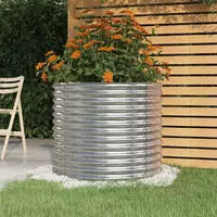 vidaXL Pflanzk&uuml;bel Verzinkter Stahl 80x80x68 cm Silber