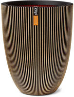 Capi Europe Groove Vase Schwarz Und Gold 34 Cm