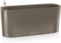 Lechuza 15466, LECHUZA Pflanzgef&auml;&szlig;e DELTA 10 Taupe hochgl&auml;nzend All-in-One