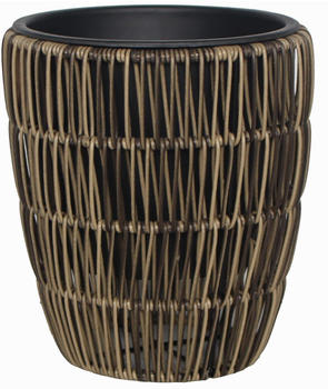 Trend Line Polyrattan Pflanztopf Ø21x24cm mit Einsatz