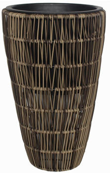 Trend Line Polyrattan Pflanztopf Ø26x42cm mit Einsatz