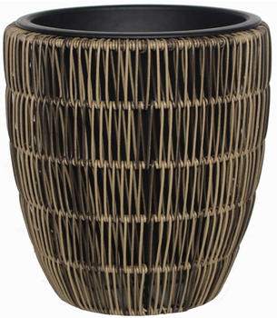 Trend Line Polyrattan Pflanztopf Ø28x30cm mit Einsatz
