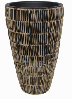Trend Line Polyrattan Pflanztopf Ø30x48cm mit Einsatz