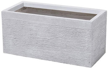 Beliani Blumentopf 50x23x24cm Lehm-Faser-Mischung/Glasfaser weiß