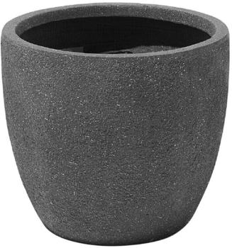 Beliani Blumentopf Magnesium/Glasfaser Ø36cm graphitgrau