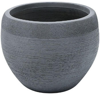 Beliani Blumentopf Lehm-Faser-Mischung 38x38x30cm grau