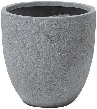 Beliani Blumentopf Magnesium/Glasfaser Ø46cm hellgrau
