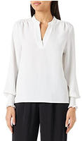 ONLY Blusenshirt "ONLMETTE V-NECK LS SMOCK TOP NOOS WVN" Kunstfaser, regular fit