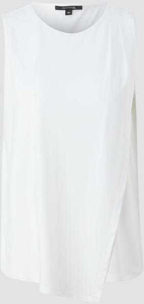 Comma Blusenshirt mit Layering-Detail (2133430.0120) weiß