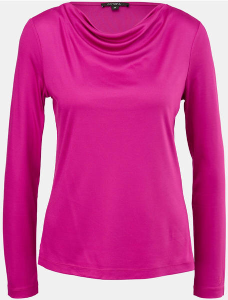 Comma Viskose-Shirt mit Wasserfall-Ausschnitt (2142342) pink