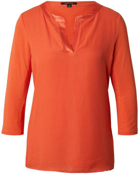 Comma Satin-Crêpe-Shirt mit Tunika-Ausschnitt (2145860) orange