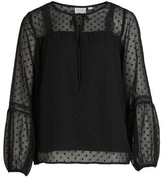 Vila Langarmbluse (14079577) black