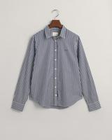 Gant Hemdbluse "REG POPLIN STRIPED SHIRT" mit einer kleinen Logostickerei auf der