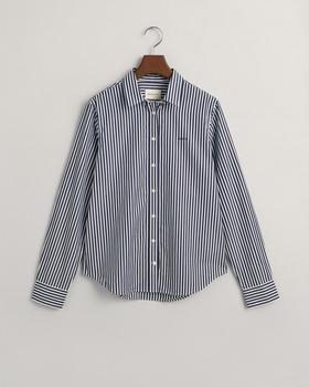 GANT Regular Fit Popeline Bluse mit Streifen classic blue