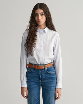 GANT Regular Fit Popeline Bluse mit Streifen light blue