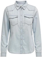 Only 15315185-light-blue, Only Jeansbluse Alexa in hellblau mit Brusttaschen