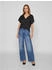 Vila Ellette Kurzarm-Bluse schwarz 14089239