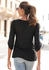 Buffalo Strandshirt Stickerei und Quasten schwarz