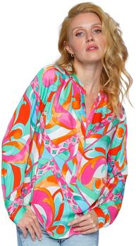 Emily van den Bergh Leichte Bluse farbenfrohem Print multicolor
