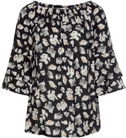 LASCANA Carmenbluse mit Alloverprint, Damenbluse, schulterfrei, casual