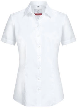 Greiff Damen Business-Bluse Kurzarm Kent Regular Fit weiß