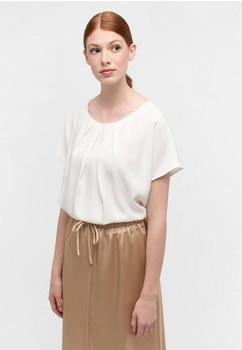 Eterna Loose Fit Blusenshirt Halbarm Rundhals weiß