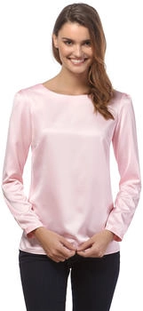 Vincenzo Boretti Bluse leicht tailliert U-Boot-Ausschnitt rosa