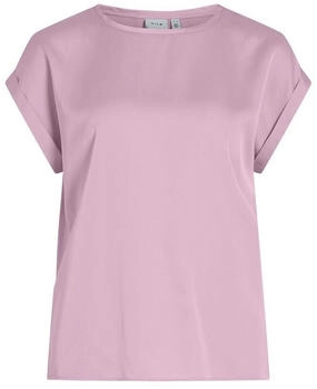 Vila Satin Blusen T-Shirt Kurzarm VIELLETTE 4599 rosa