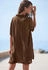 Lascana Longbluse Knopfleiste braun
