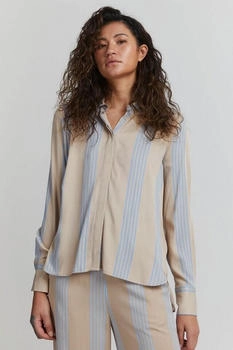 ICHI Bluse beige blau
