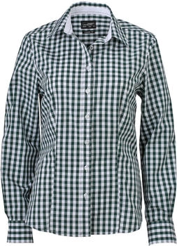 James & Nicholson Bluse Popelin Karo JN616 schwarz weiß