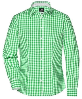 James & Nicholson Karo Bluse 'JN616' grün weiß