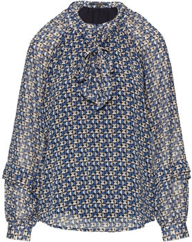 Comma Bluse blau mehrfarbig
