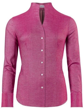 Vincenzo Boretti Klassische Bluse leicht tailliert soft Oxford rot
