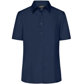 James & Nicholson Business-Bluse kurzarm 'JN643' navy