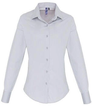 Premier Workwear Stretch Fit Poplin Langarm-Baumwollhemd
