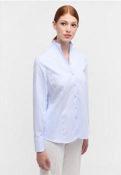 Eterna Regular Fit Bluse hellblau strukturiert