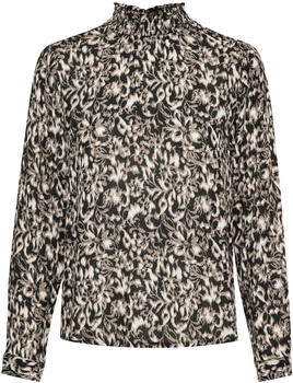 Kaffe Langarmbluse KAamber schwarz elefant Graphic Flower