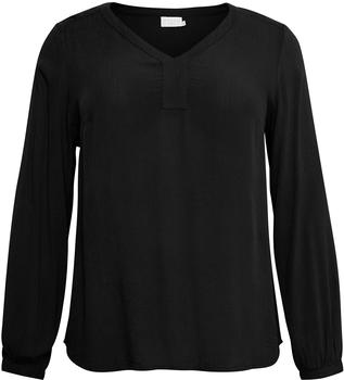 Kaffe Curve Bluse V-Ausschnitt schwarz tief