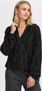 Fransa Bluse schwarz schwarzmeliert