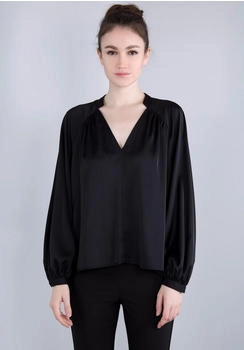 Digitalbox Blusenshirt satinierter Optik schwarz