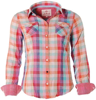 St. Moritz Langarm Bluse Vichy Karo lachs K6134