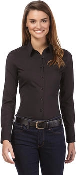 Vincenzo Boretti Damen Bluse tailliert Stretch schwarz
