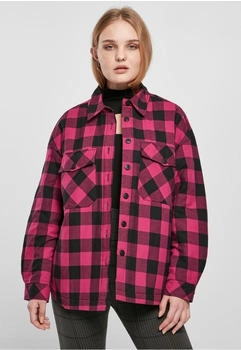 Urban Classics Flanell Padded Overshirt wildviolet schwarz TB4007