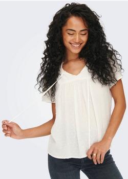 Jacqueline de Yong JDYLIMA Life S S TOP WVN NOOS Bluse cloud dancer
