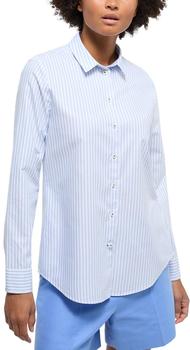 Eterna Regular Fit Langarm mittelblau gestreift 6008-12-D935